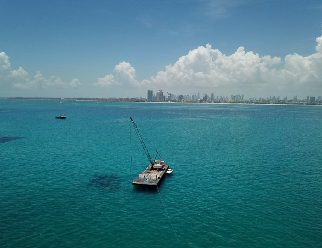 Coral reef restoration work
